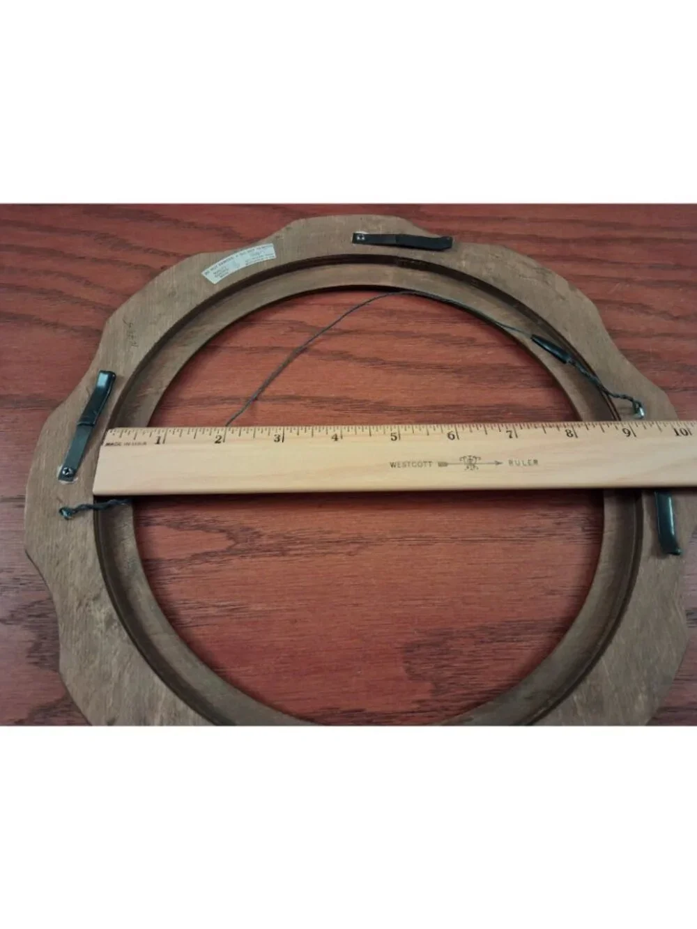 Frame Bards Collector Plate Wood Holds Plates or Art 9” Light Brown Vintage